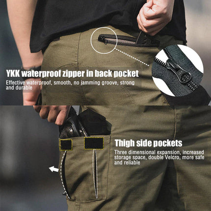 Men's Urban Cargo Hunting Trousers Waterproof Ripstop Tactical Trousers